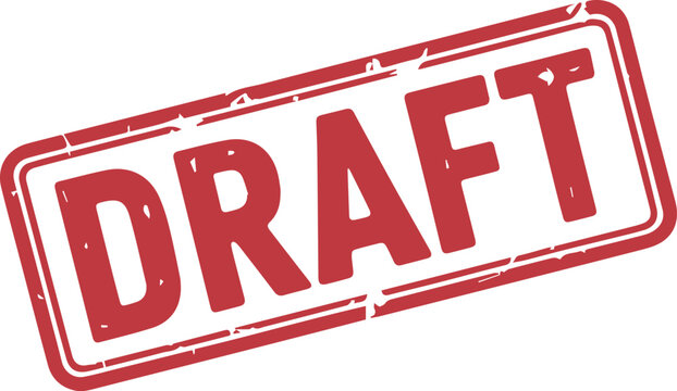 Draft stamp text vector
