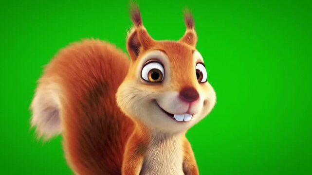 Cute cartoon squirrel mammal talking