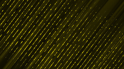 Elegant Yellow seamless diagonal lines with glowing particles simple futuristic background