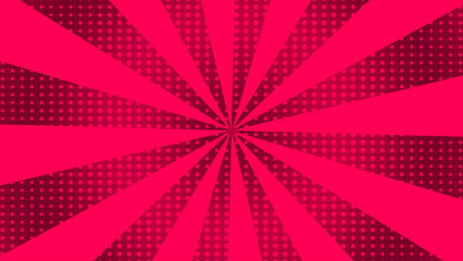 Modern comic style central concentrated rotating lines Magenta red futuristic radial background