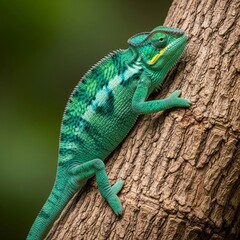 Obraz premium chameleon on a tree
