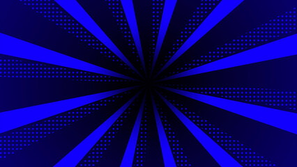  Modern comic style central concentrated rotating lines Blue futuristic radial background