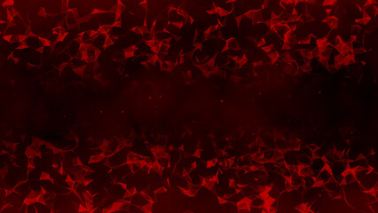 Red plexus Abstract digital connection moving dots and lines,Technology background. Network of lines and dots background