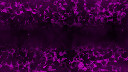 Obraz premium Pink plexus Abstract digital connection moving dots and lines,Technology background. Network of lines and dots background