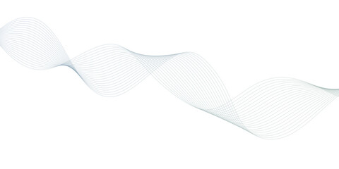 Fototapeta premium abstract Grey wave line background on white background.