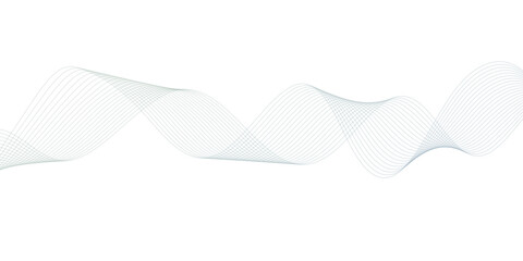 abstract Grey wave line background on white background.