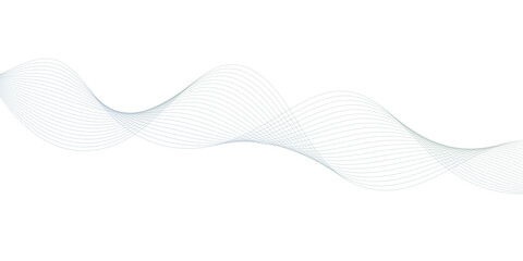 Fototapeta premium abstract Grey wave line background on white background.