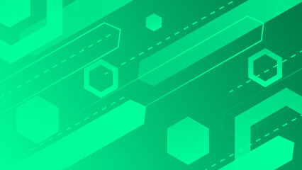 Simple and elegant multiple shape modern geometrical Turquoise gradient background