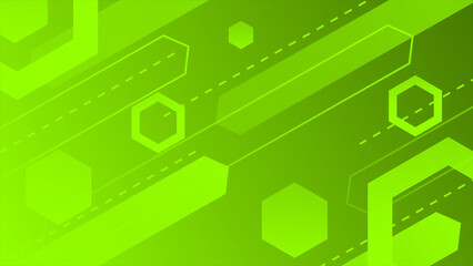 Simple and elegant multiple shape modern geometrical Lime green gradient background