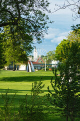 Playland Park between the trees in the distance 