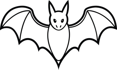 Bat Vector Silhouette Art Icon Illustration
