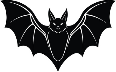 Bat Vector Silhouette Art Icon Illustration
