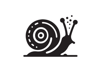 Tiny Snail Shell Silhouette Vector
