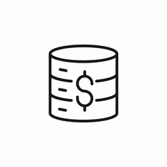 finances database icon sign vector