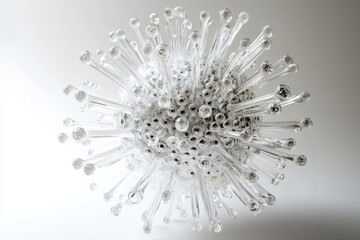 Glass Sculpture of Virus Representation