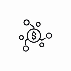 finances tech icon sign vector