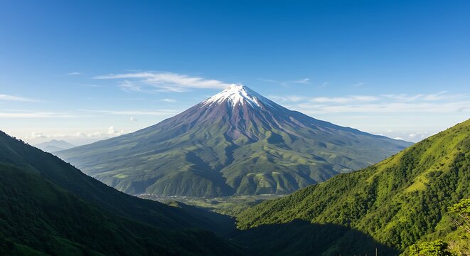 snowy majestic mountain peak - Powered by Adobe