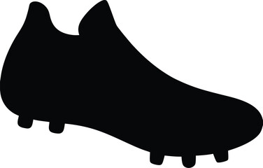Football cleats Vector Silhouette Art Icon Illustration
