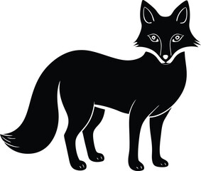 Fox Vector Silhouette Art Icon Illustration
