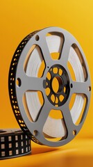3D render of a film reel