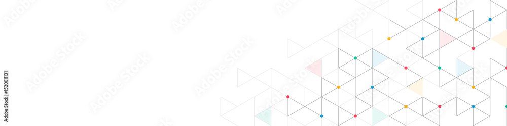 Fototapete Graphic design element for web page or banner with a geometric pattern of triangle shapes