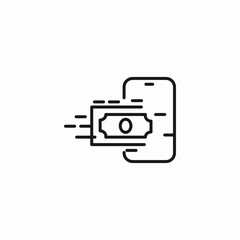 smartphone financial transactions icon sign vector