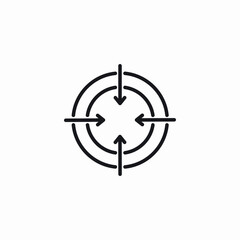 target focus icon sign vector