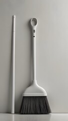 Modern Cleaning Brush with White Handle and Bristles
