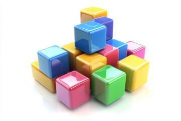 Obraz premium Colorful Stacked Blocks