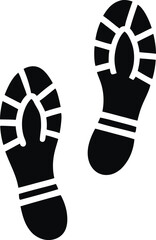 Footsteps Silhouette Vector Icon of Shoe Prints for Path, Walk, and Direction Concepts