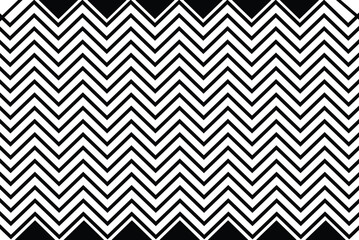 Zigzag Seamless geometric pattern, Black and white cloth texture,