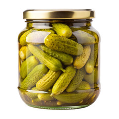 Jar of Pickles Isolated on Transparent Background
