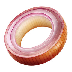 Onion Slice Ring Isolated on Transparent Background