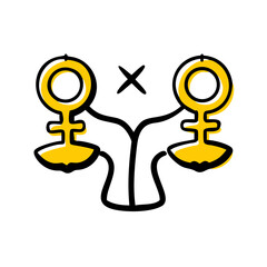 gender equality vector icon
