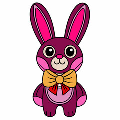 easter bunny with easter eggs