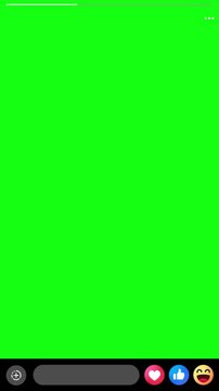 Facebook Stories UI Overlay (Greenscreen) Animation &ndash; fb Mobile App Interface Mockup with Meta Story Elements, Reactions, and Post Design for Social Media Showreels