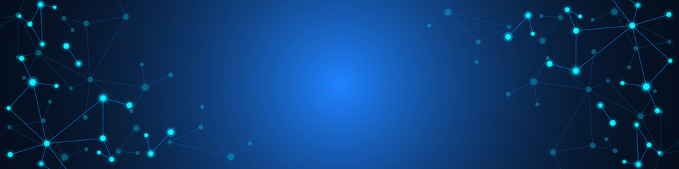 Molecular structure and genetic engineering, molecules DNA, neural network, scientific research. Abstract background for innovation technology, science, healthcare, and medicine
