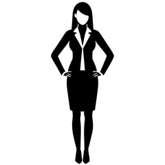 Fototapeta premium Businesswoman in suit isolated on white background