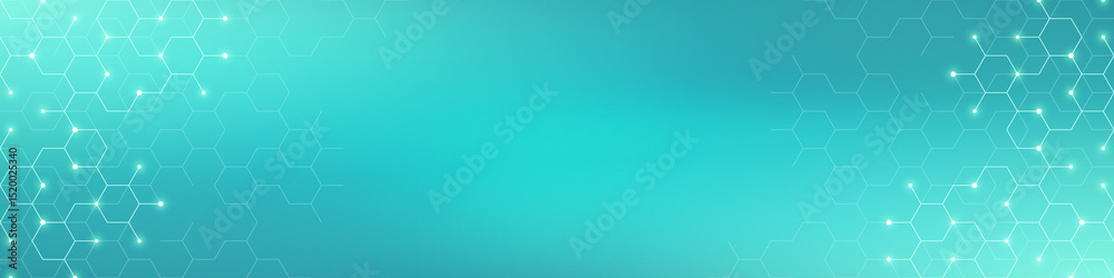 Poster Abstract geometric background with hexagons shape pattern for banner or website header template