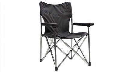 Black folding camping chair (1)