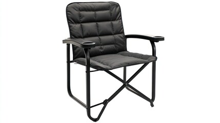 Black folding camping chair (2)