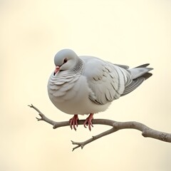 Fototapeta premium white dove on a branch