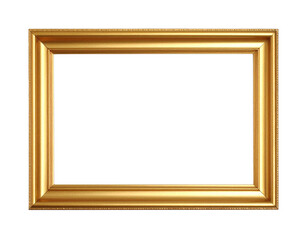 Goldener Rahmen isoliert auf weißen Hintergrund 