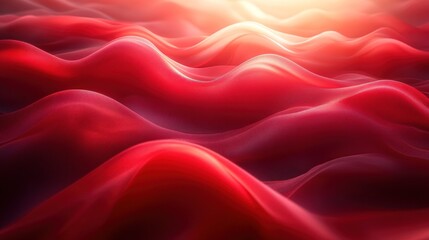 Fototapeta premium Abstract red undulating landscape
