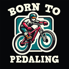 Bold Cycling Graphic for Adventure and Fitness Enthusiasts

