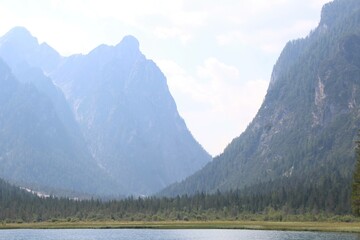 mountain landscape with lake