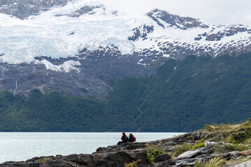 Fototapeta premium Los Glaciares National Park Austral Andes in Argentina, in the south west of Santa Cruz on the border with Chile. By his magnificent natural beauty, 