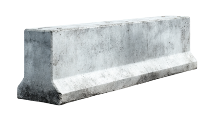 Concrete Barrier on Road: A sturdy, long concrete barrier stands on the side of the road. The stark, solid presence represents security and control. The photo showcases durability and protection.