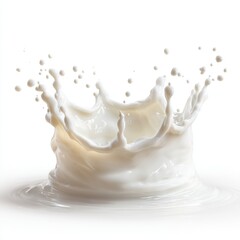 Milk splash crown isolated on white background