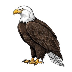 Obraz premium bald eagle isolated on white
